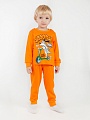 Пижама интерлок печать &quot;Собачка на скутере&quot; 98-116 рост оранжевая
